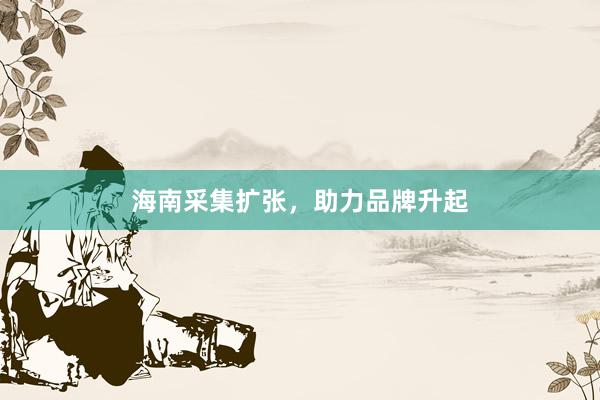 海南采集扩张，助力品牌升起