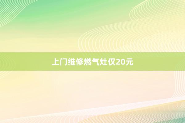上门维修燃气灶仅20元