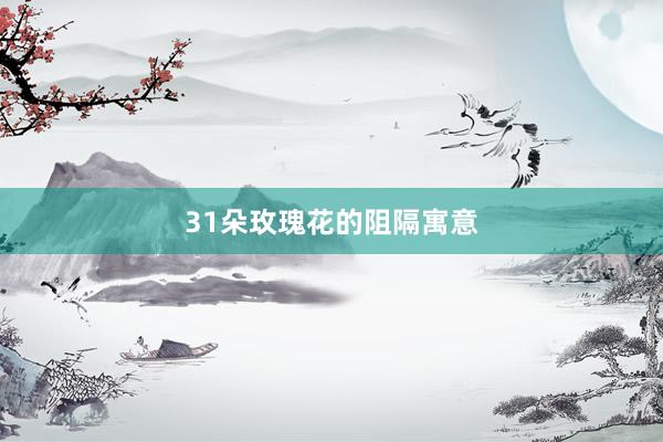 31朵玫瑰花的阻隔寓意